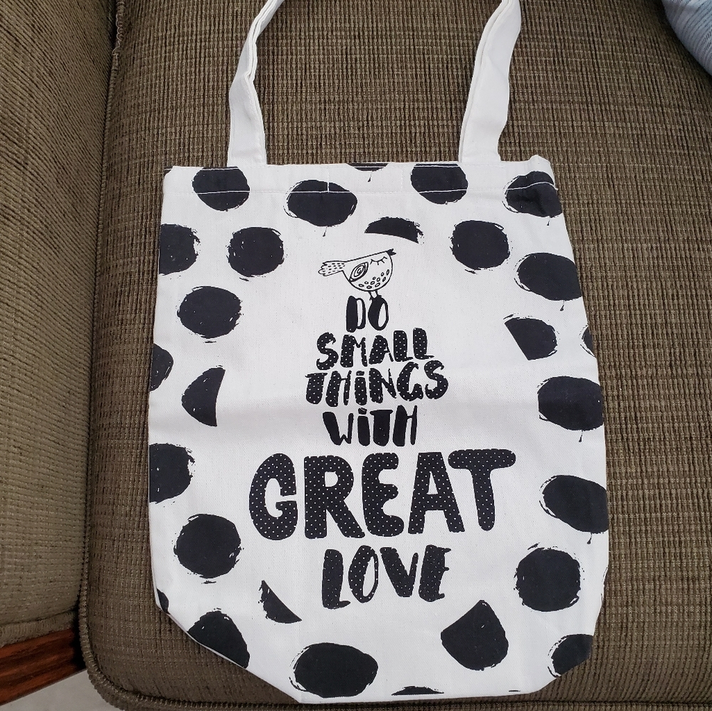Do Small Things With Great Love Canvas Book Bag